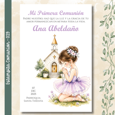 Estampita Comunión - 029