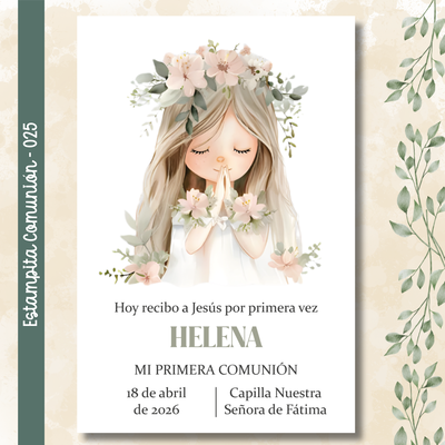 Estampita Comunión - 025