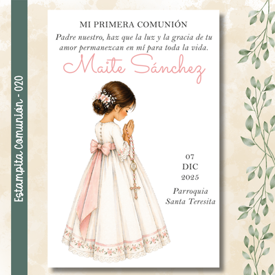 Estampita Comunión - 020