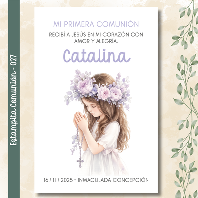 Estampita Comunión - 027