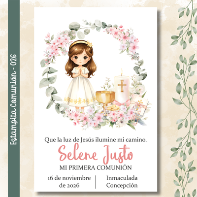 Estampita Comunión - 026