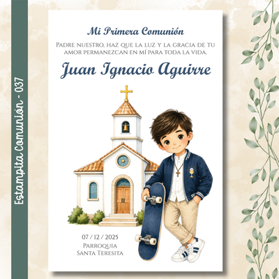 Estampita Comunión - 037