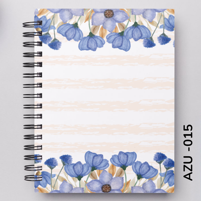 TAPA FLORES AZULES - 015