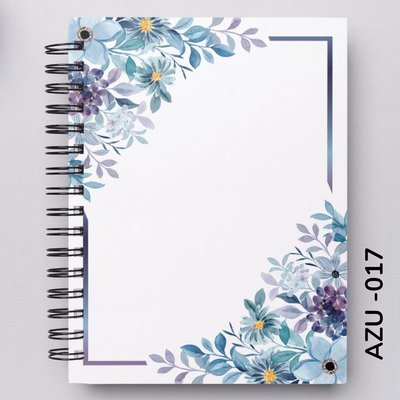 TAPA FLORES AZULES - 017