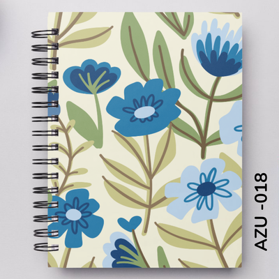 TAPA FLORES AZULES - 018