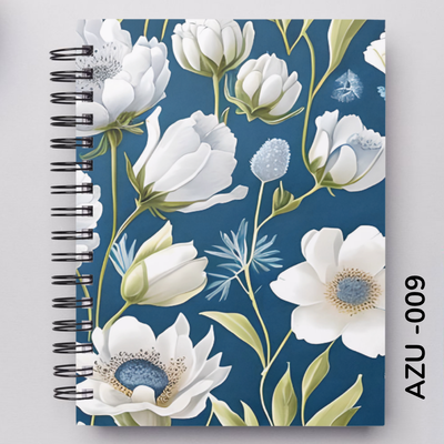 TAPA FLORES AZULES - 009