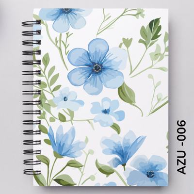 TAPA FLORES AZULES - 006