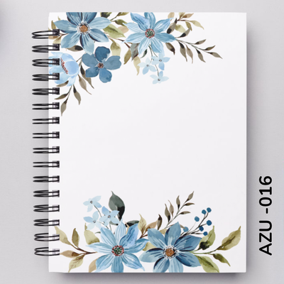 TAPA FLORES AZULES - 016