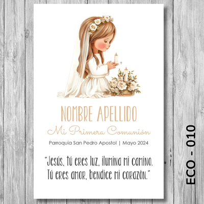 Estampita Comunión - 010