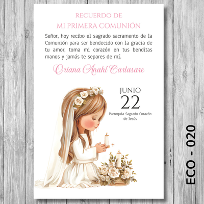 Estampita Comunión - 020