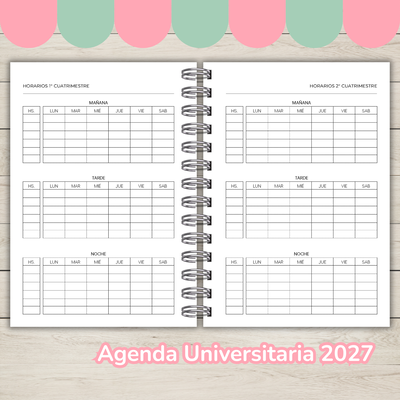 Agenda Estudiante Universitario 2027