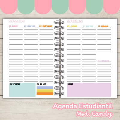 Agenda Estudiantil 2027 - Mod. Candy