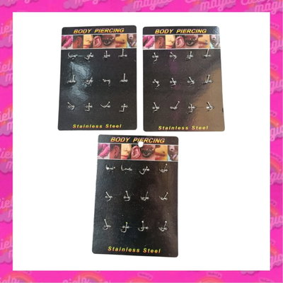 Aros de nariz x12