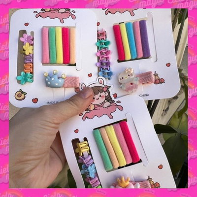 Set colitas y hebillas nena