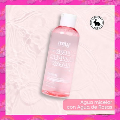 AGUA MICELAR CON AGUA DE ROSAS MELY 