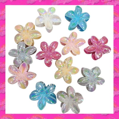 Broche hawai tornasol x6