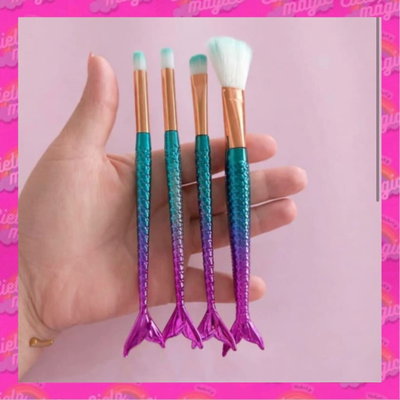 BROCHA COLA DE SIRENA TORNASOL x4