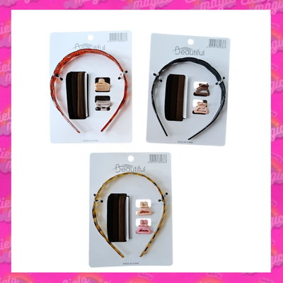 SET VINCHA, COLITAS Y BROCHES 