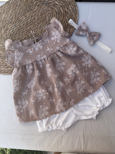 CONJUNTO VESTIDO RAMITAS