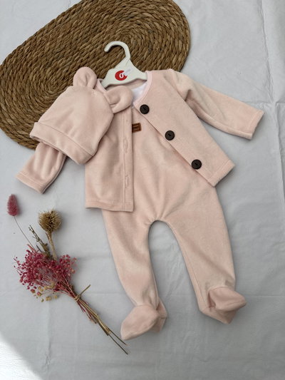 JARDINERO TRIO PLUSH ROSA