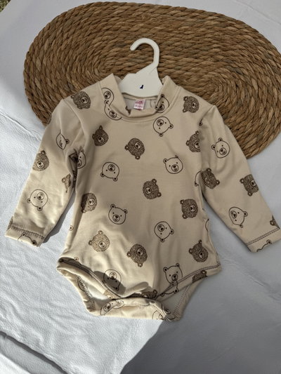 BODY MICROPOLAR ESTAMPADO OSO BEIGE