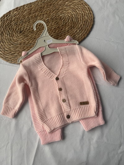 CONJUNTO TEJIDO ROSA 