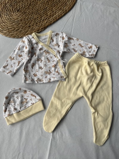 AJUAR ESTAMPADO CONEJO CINTA 