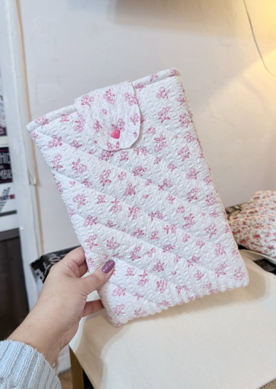 Funda de Libro- Flores rosas 