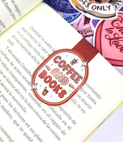 Marcapaginas magnético- Coffe and Books