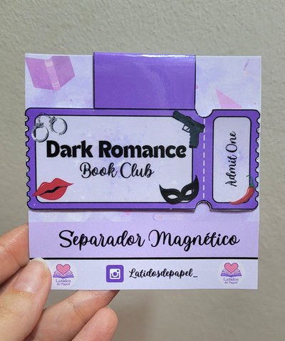 Marcapaginas magnético- Ticket Dark Romance