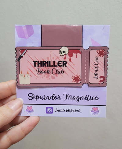 Marcapaginas magnético- Ticket Thriller
