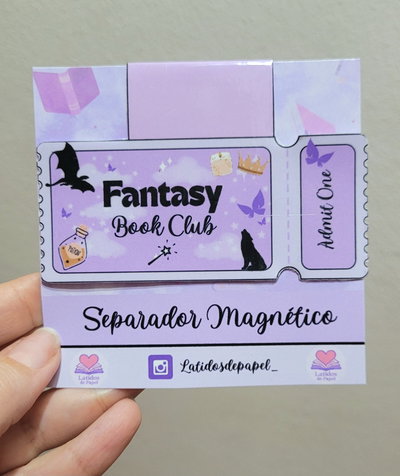 Marcapaginas magnético- Ticket Fantasy