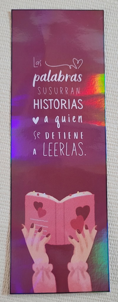 Marcapaginas holografico- Palabras romance