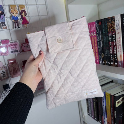 Funda de libro- Lineas Rosas