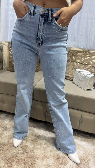 Jeans Wile leg c/ brillo 
