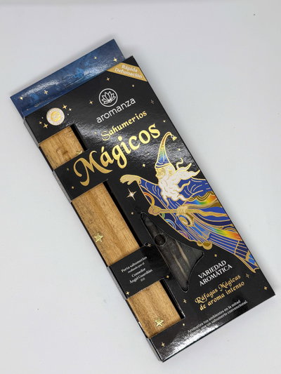 Kit sahumerios magicos + porta sahumerios Aromanza
