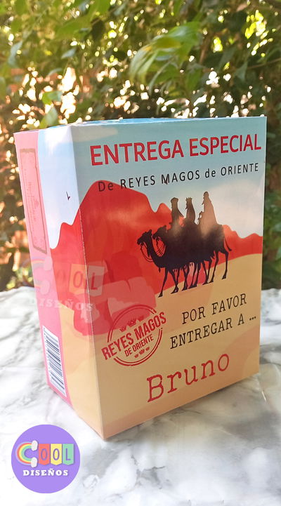 Caja de Reyes Magos y librito para colorear EDITABLE EN POWERPOINT