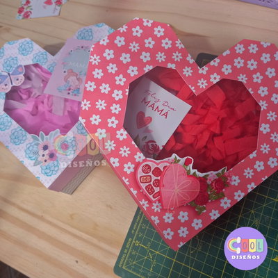 Pack de Cajas corazon hexagonal PDF