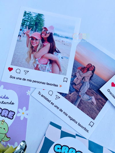 Tarjetas y Polaroid Editables en Canva