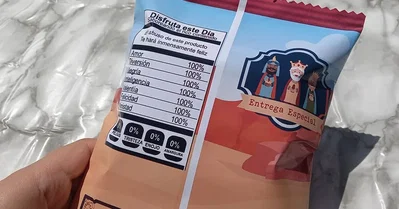 Chip bag de Reyes Magos EDITABLE EN POWERPOINT