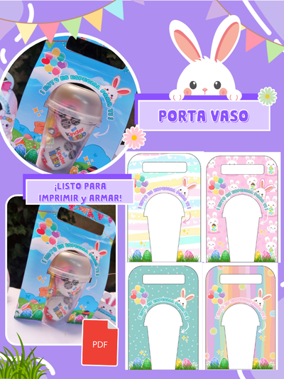 Kit de Cajas porta vaso domo de Pascuas PDF