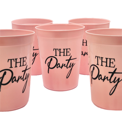 Vasos Rosa "THE PARTY" (Pack x5)
