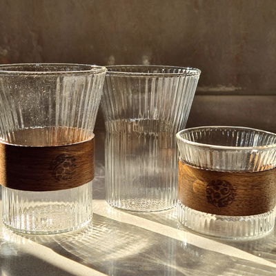 Vasos de Vidrio Acanalados