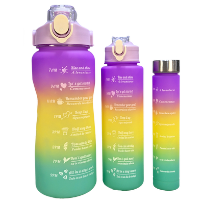 Pack de 3 Botellas Motivacionales