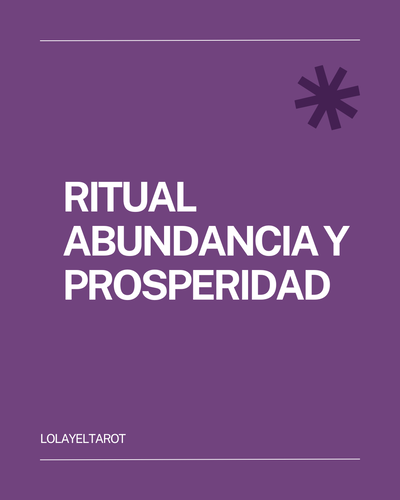 RITUAL DE ABUNDANCIA Y PROSPERIDAD