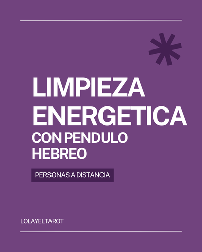 LIMPIEZA ENERGÉTICA CON PÉNDULO HEBREO PERSONAS