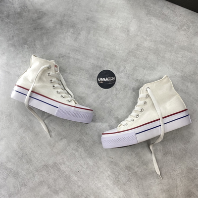 BOTITA ALL STAR CON PLATAFORMA BLANCAS