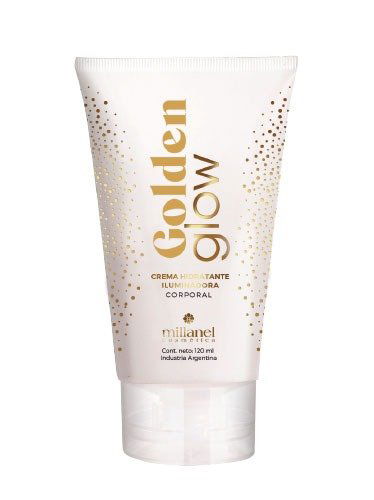 Crema hidratante iluminadora corporal Golden Glow Millanel