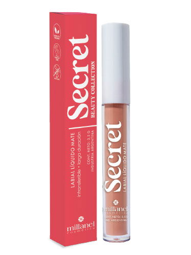 Labial líquido mate Secret Natural glow Millanel