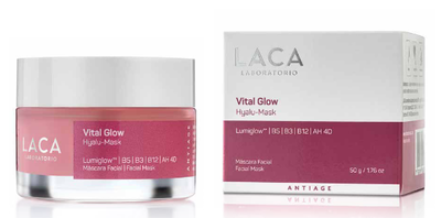 Vital Glow Hyalu Mask - Máscara Facial de Ácido Hialurónico Laca